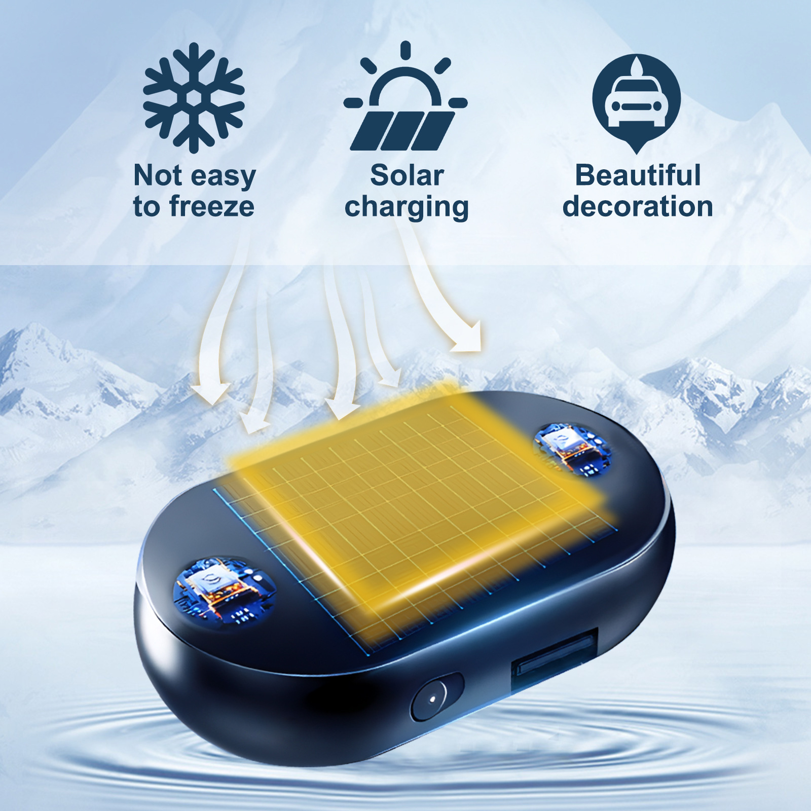 Snow Plow Antifreeze Car Electromagnetic Molecular Defroster Front Rear Windshield Car Snow Removal Instrument Solar Antifreeze
