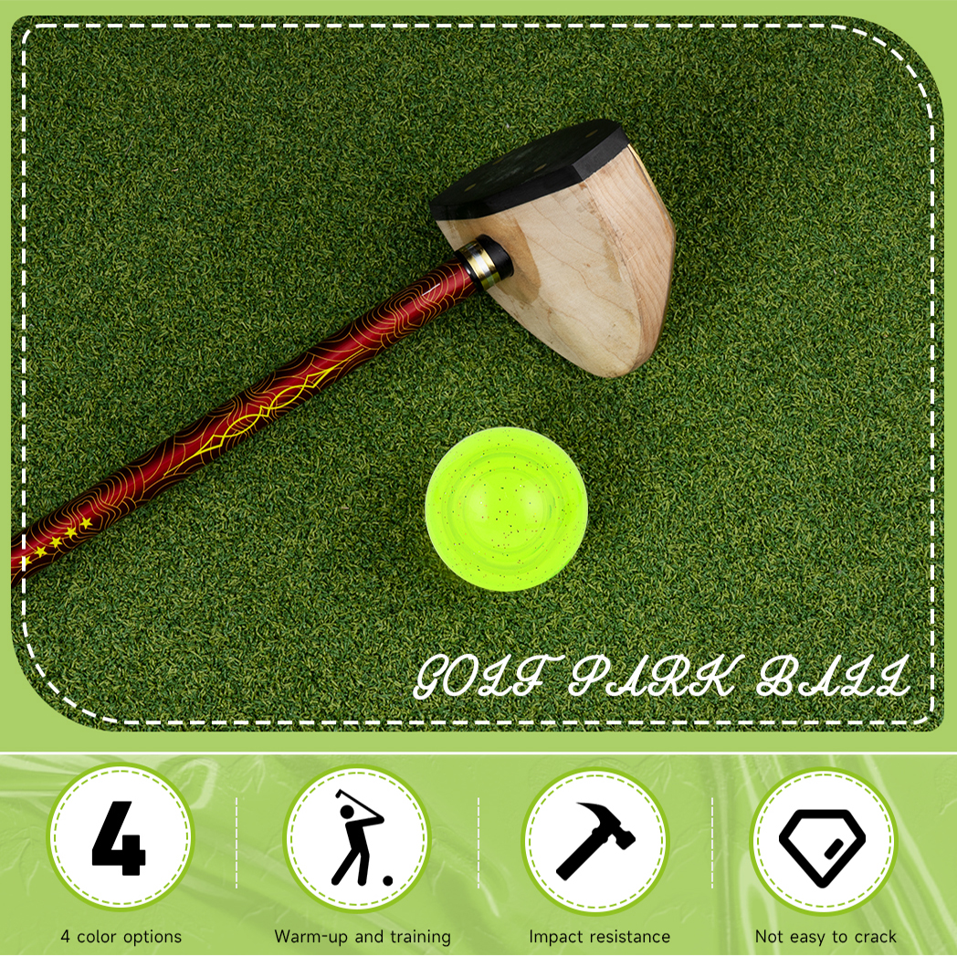 Caiton 1 Stück 4-lagiger Park-Golfball – hervorragende Haltbarkeit, verbesserte Spin, lebendige Farben, hohe Elastizität, für Spaß und Training.