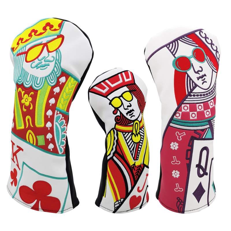 Гольф-клуб JQK # 1 # 3 # 5-деревянные головные уборы для водителя Fairway Woods, чехол из искусственной кожи, высококачественные чехлы для головы клюшки