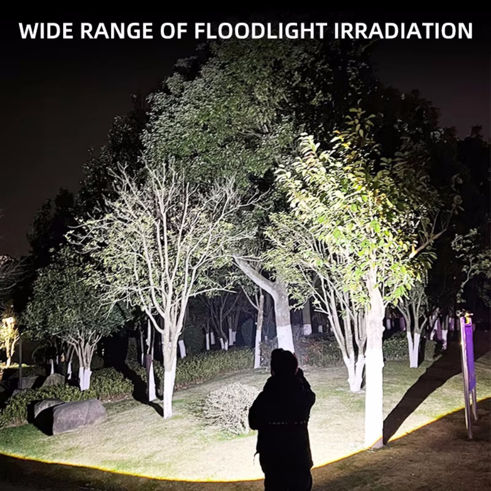 Linterna Led de alta potencia para acampar, reflector de pesca, linterna recargable por Usb, linterna táctica impermeable para caza al aire libre