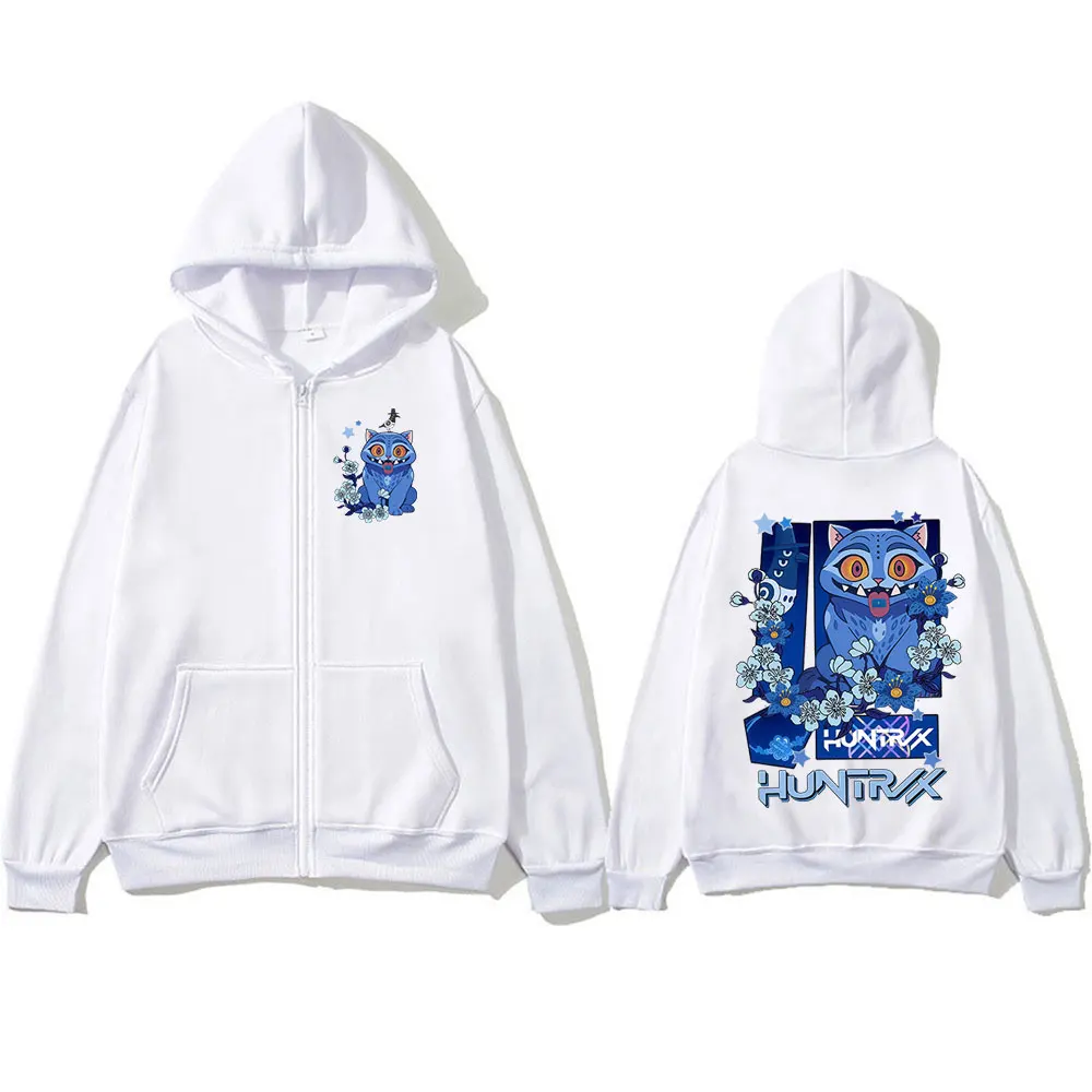 Kpop demon hunters filme derpy tigre zíper hoodies moda hip hop zip up moletom com capuz roupas das mulheres dos homens pulôver jaqueta