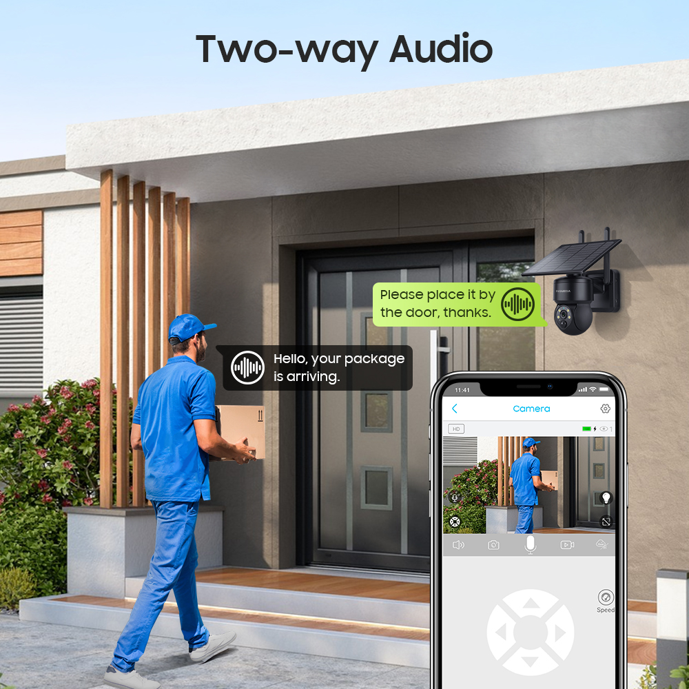 INQMEGA Tuya Smart Life 6MP Solar Camera WiFi PTZ Security CCTV Camera Wireless PIR Human Tracking Color Night Vision IP65