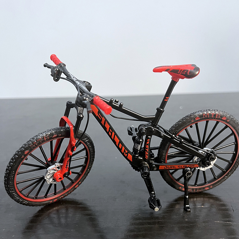 1:10 Mini modèle alliage vélo moulé sous pression montagne doigt course rouge vélo adulte Simulation Collection cadeaux jouets pour garçons 14 +