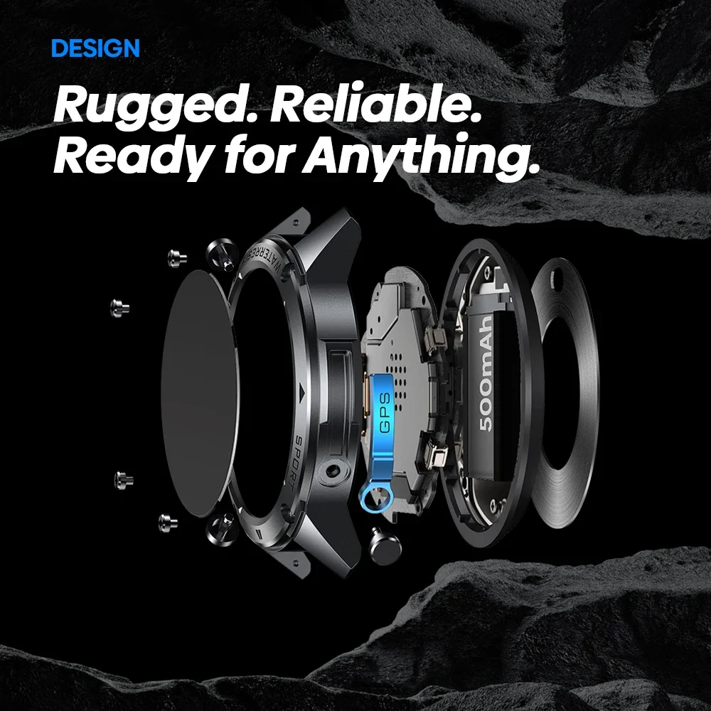 Nowy inteligentny zegarek Zeblaze Stratos 2 Ultra GPS Wbudowany kompas Wysokościomierz barometryczny Dwuzakresowy smartwatch GNSS do rozmów głosowych 10 ATM