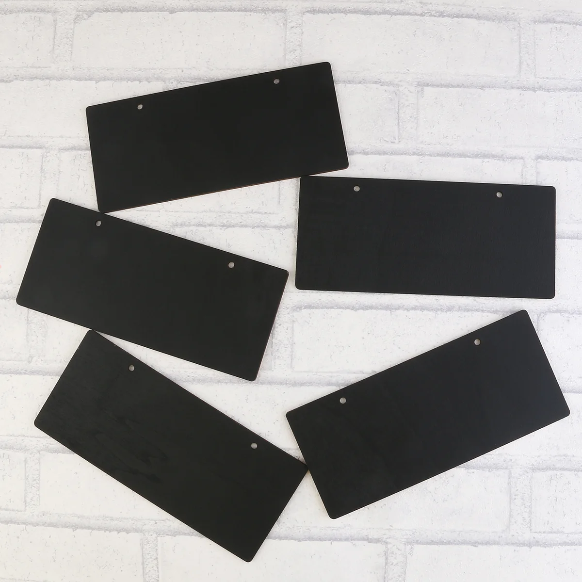 5 Pcs Mini Blackboard Chalkboard Signs Hanging Message Board Wooden Frame Table Number Menu Greeting Decor Presentation Supplies