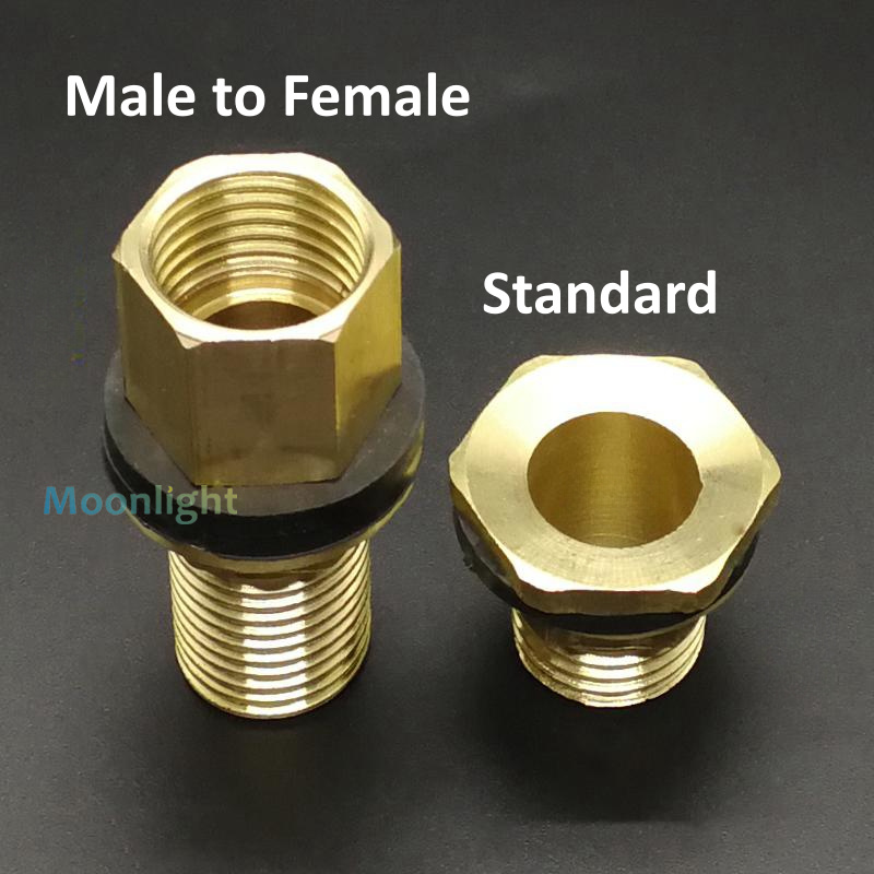 真鍮水タンクコネクタ 1/4 "3/8" 1/2" 3/4" BSP ネジ雄雌パイプ配管継手隔壁ナットジョインターホースアダプター