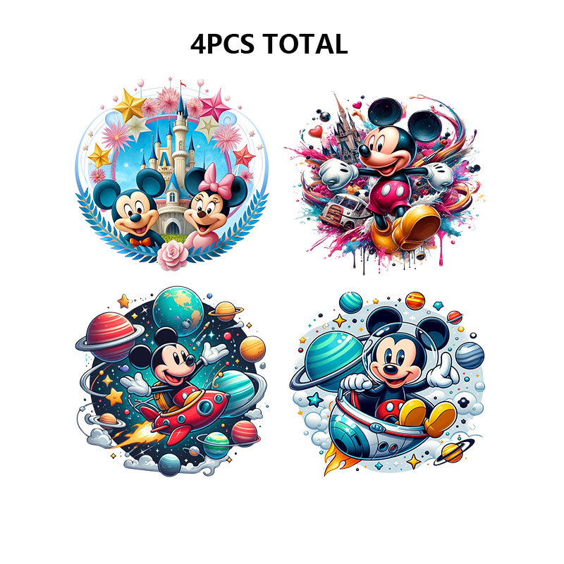 Pegatinas de transferencia UV DTF, impresión de transferencia de Mickey Mouse, transferencias UV DTF para envolturas de tazas, envolturas DTF a granel, calcomanías de vidrio