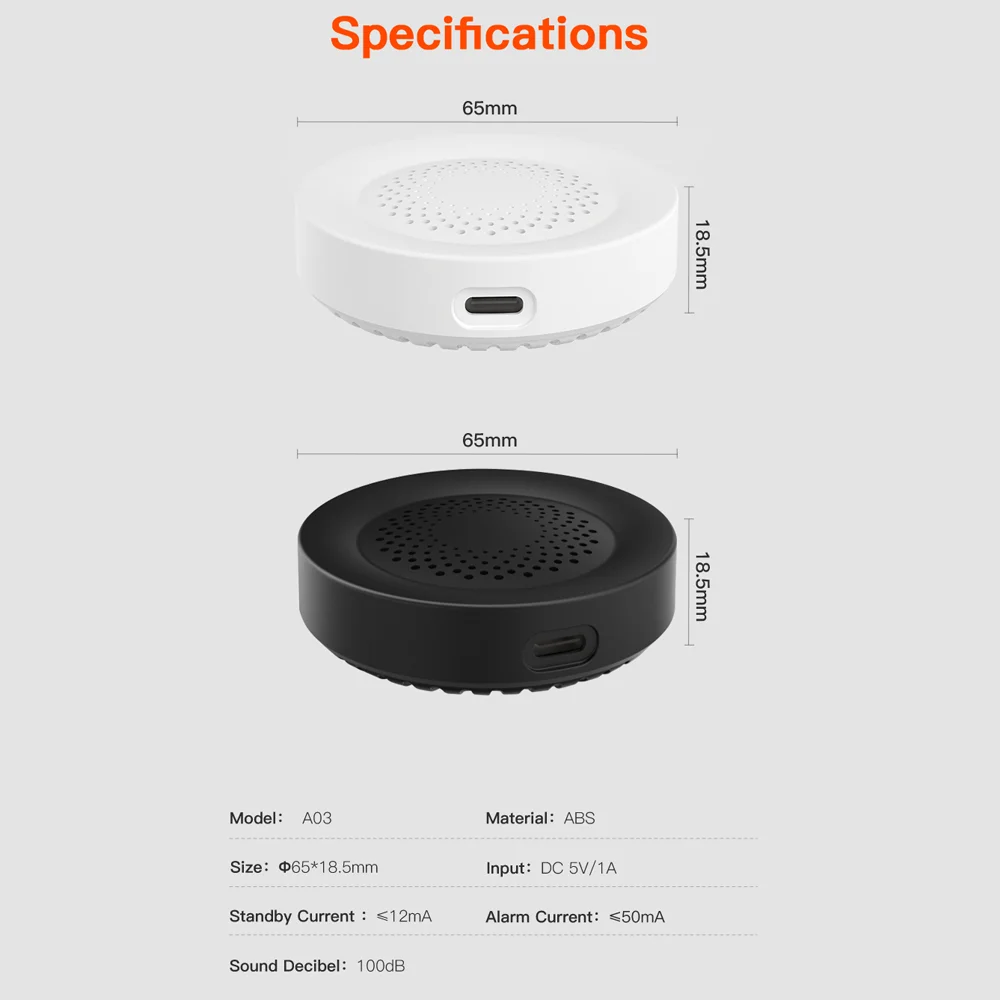 Tuya WiFi Sirene Alarm für Smart Home Security 100 dB Lautsprecher funktioniert mit Alexa Yandex Alice Tuya Smart Life