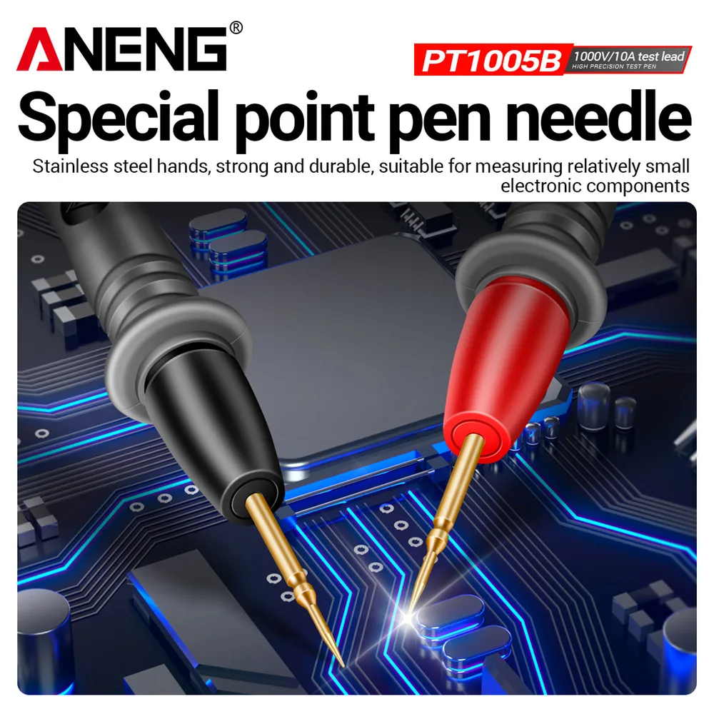 ANENG PT1005B 10A 1000V DIGITAL MULTIMETER Probe Universal ทดสอบเข็ม PIN ปากกาลวดชุดสายเคเบิล Current เครื่องทดสอบโวลต์มิเตอร์ลวด