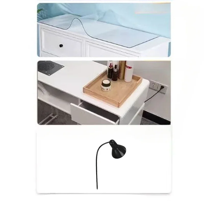 ネイルテーブル マニキュアデスク機器 ドレッシング集塵機 サロンレセプション Tavolo Tavolo Unghie Mesas Manicure Con Estantes