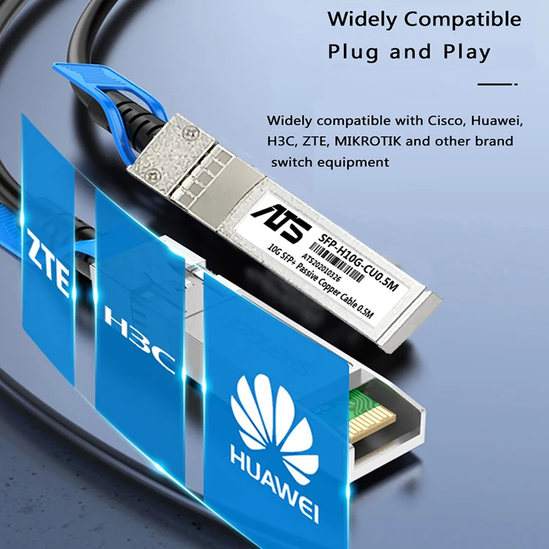 10g sfp + cabos de cobre passivos de fixação direta cabo dac cabo passivo de fixação direta 0.5-10m para interruptor cisco huawei mikrotik