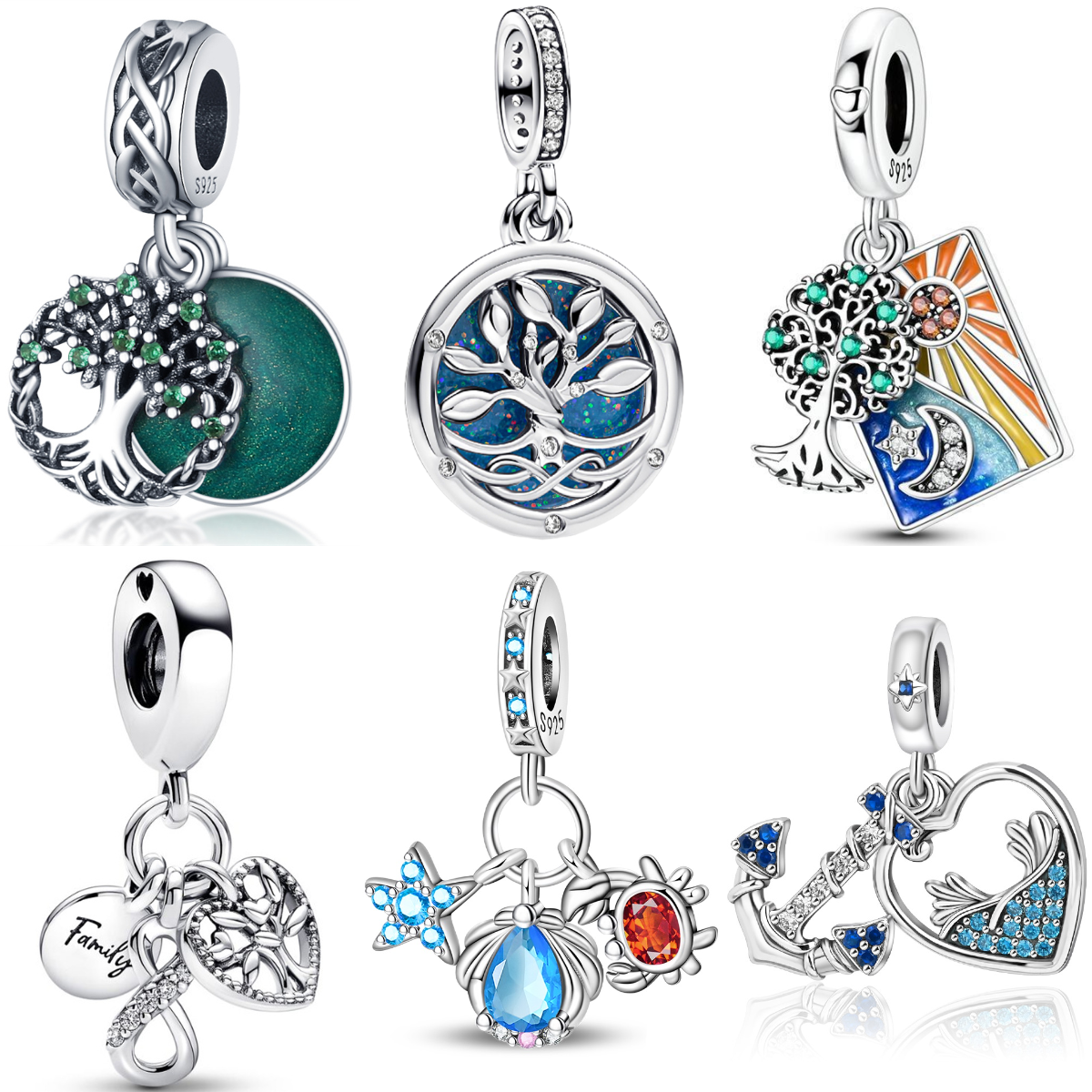 Stamboom Charms 925 Sterling Zilver Fit Originele Armband Ketting Dames Levensboom Hanger DIY Fijne Sieraden Cadeau