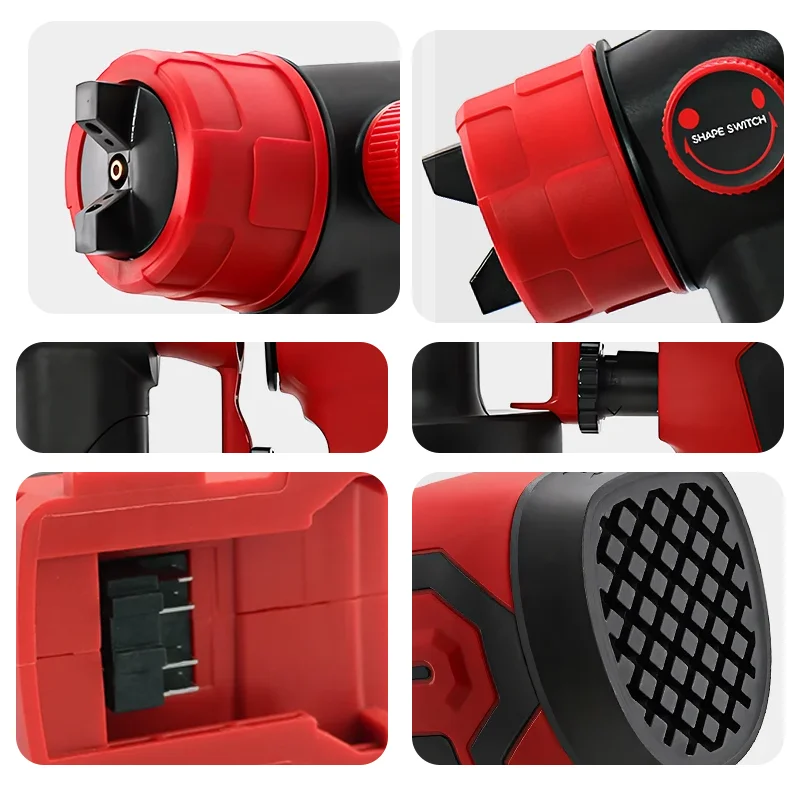 For Milwaukee 18V Battery Electric Spray Gun High Power Atomization Adjustable Shape 800ML Compact Paint Sprayer Airbrush Tool