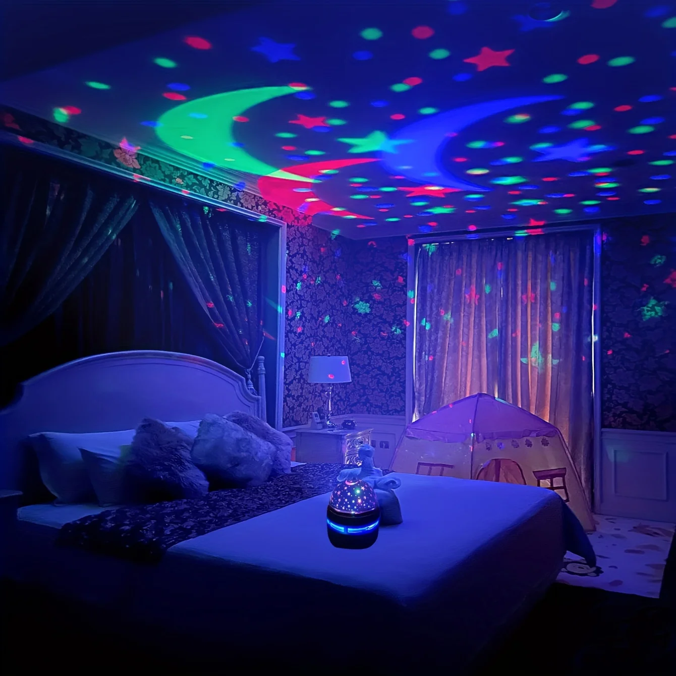 ミニパーティー KTV ランプ USB LED 常夜灯星空銀河プロジェクター自動回転カラフルな誕生日ダンスディスコステージ家の装飾