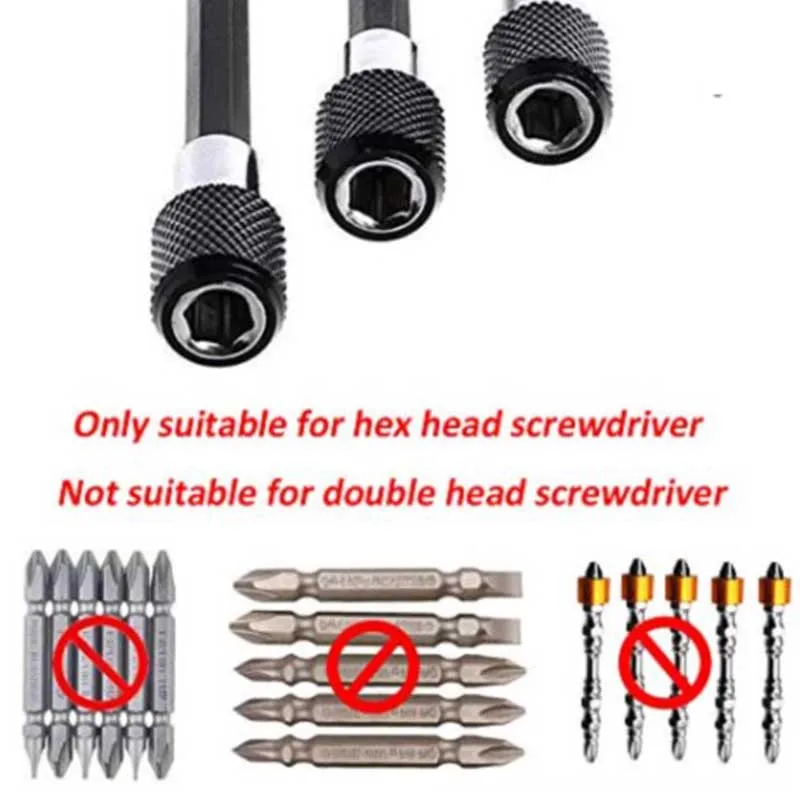1 PC/3 PCS 1/4 นิ้ว Quick Hex Shank Release แม่เหล็กไขควงไฟฟ้า Extension Bit 60/100/150 มม. Ro
