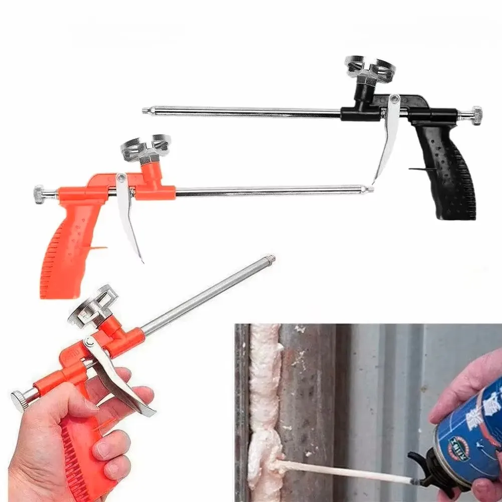 Pistola pulverizadora expandible de espuma, pistola de pegamento por chorro de espuma, pulverizador de gatillo de poliuretano de Metal, bomba selladora, herramienta de calafateo para renovación de la casa