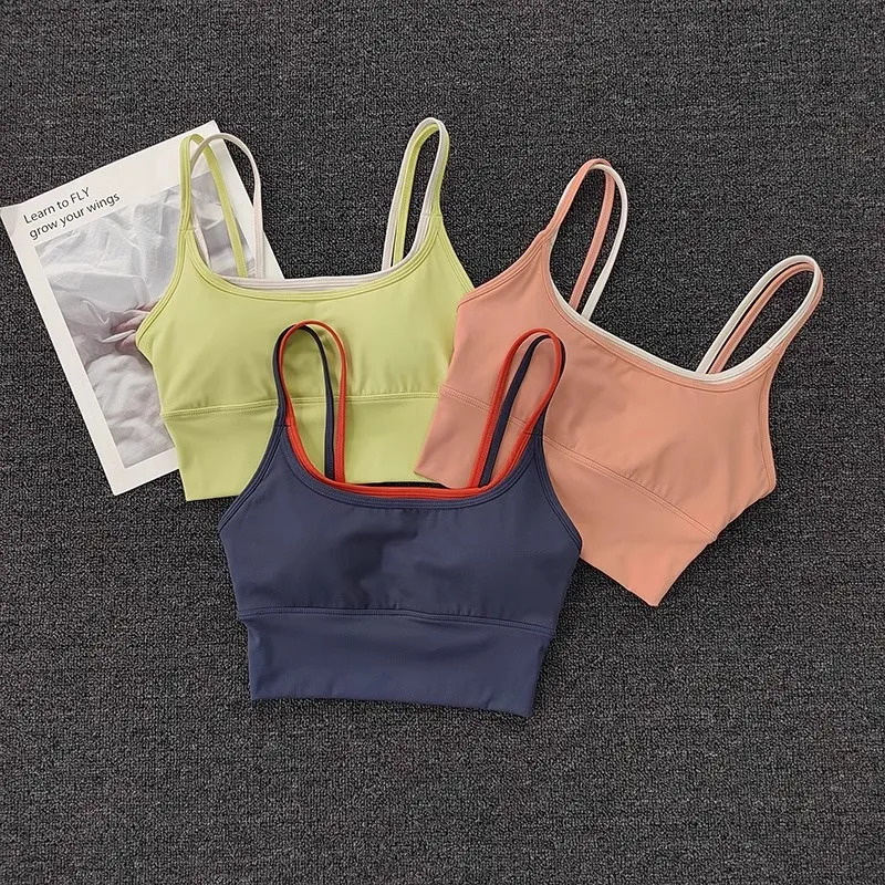 Shockproof Sports Bra for Women Slim Elastic Fitness Underwear Gym Breathable Yoga Crop Top Sportswear