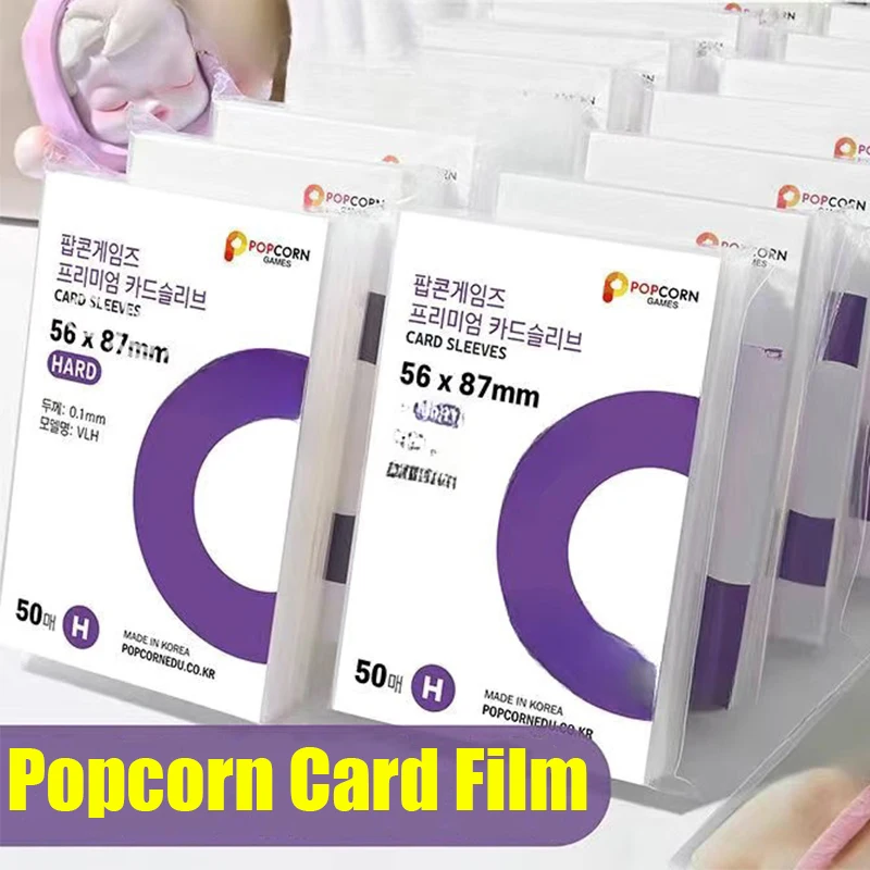 Ultra Thin Transparent Card Sleeves For Credit Cards Korean Kpop idol Photocard Popcorn DIY Clear Film Card Holder Protectors