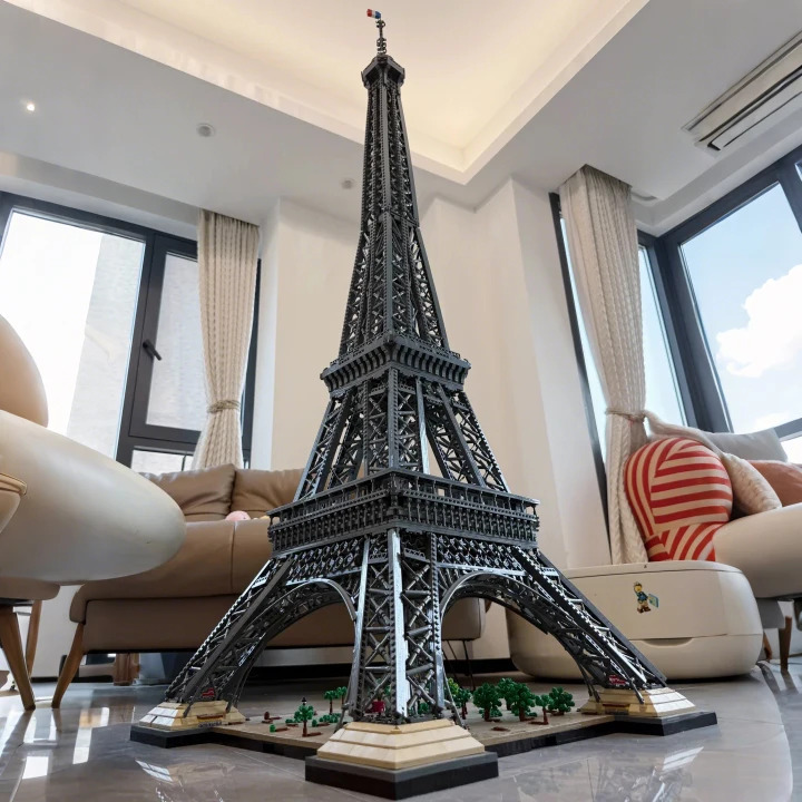 Diy 1.5m de altura torres eiffel modelo criatividade blocos de construção compatível 10307 tijolos arquitetura 10001 pçs brinquedos educativos para crianças