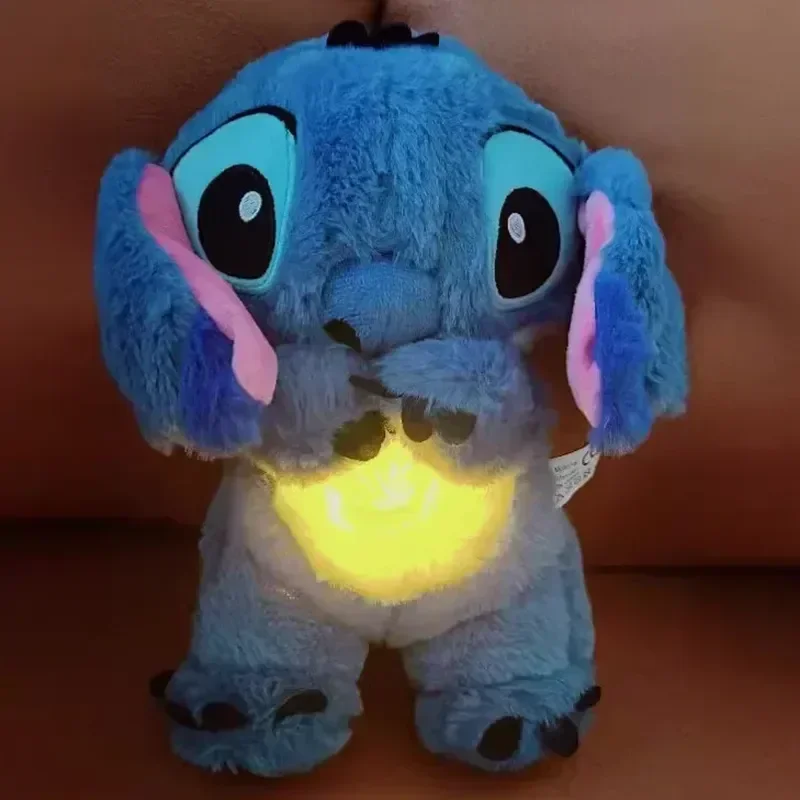 Peluche Lilo & Stitch con luce musicale, giocattolo Stitch Breath per ausilio al sonno del bambino, regalo in peluche anime Kawaii per bambini
