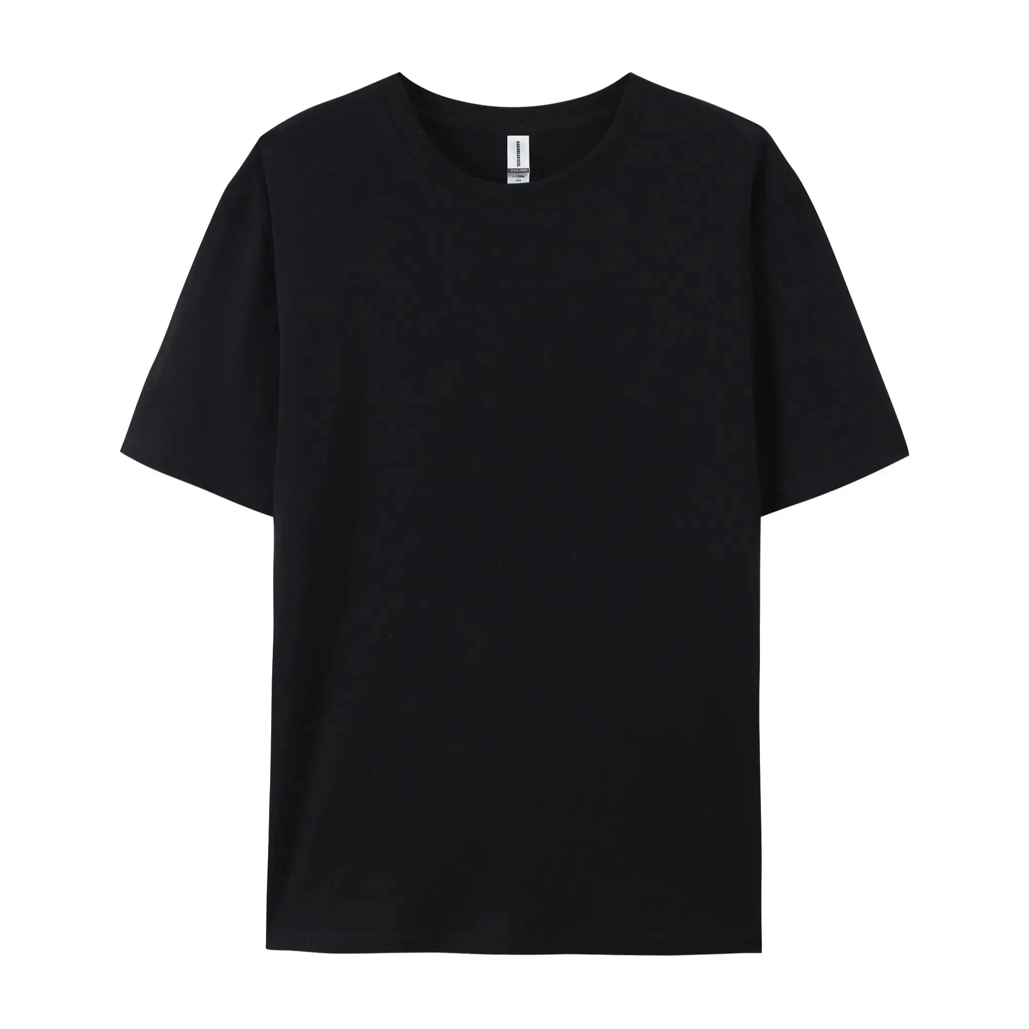 2024ใหม่เสื้อยืดผู้ชายสีทึบเสื้อยืดลำลองเล่นกีฬาสีดำสำหรับยิมผู้ชายวิ่งเสื้อยืดฟิตเนส