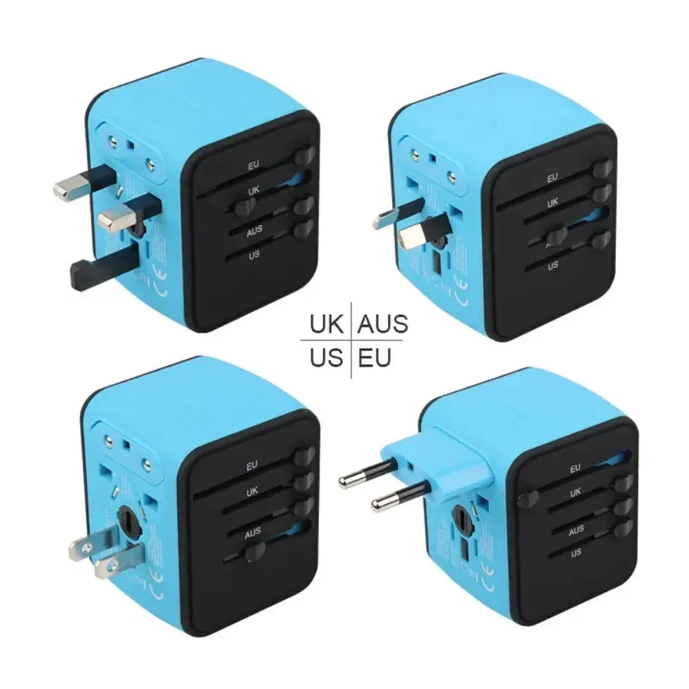 Melery Travel Adapter Universal Power Plug  UK EU AU US Sockets International 3USB Type-C Wall Charger for Worldwide Adaptor