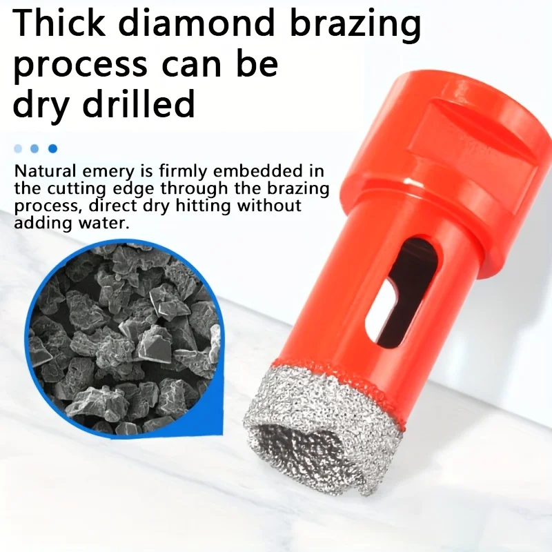 Broca de sierra de diamante en seco M14 de 6-16mm para azulejos de cerámica/granito, cortador de sierra, brocas de mármol y granito, herramientas de sierra de agujeros para azulejos, 1 ud.
