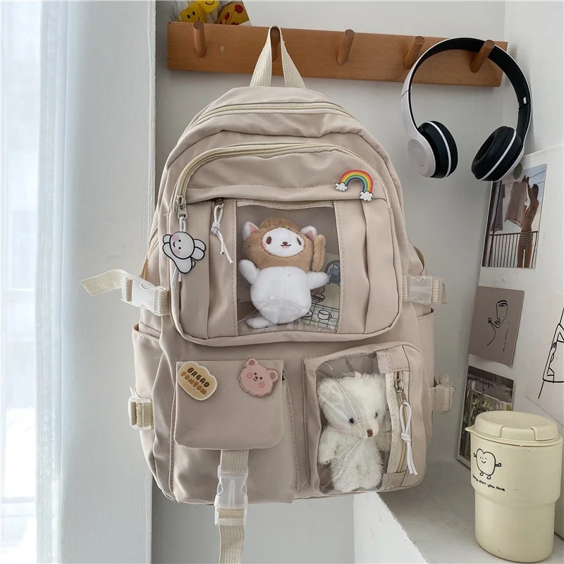 Girl's large capacity backpack, unique and cute student backpack