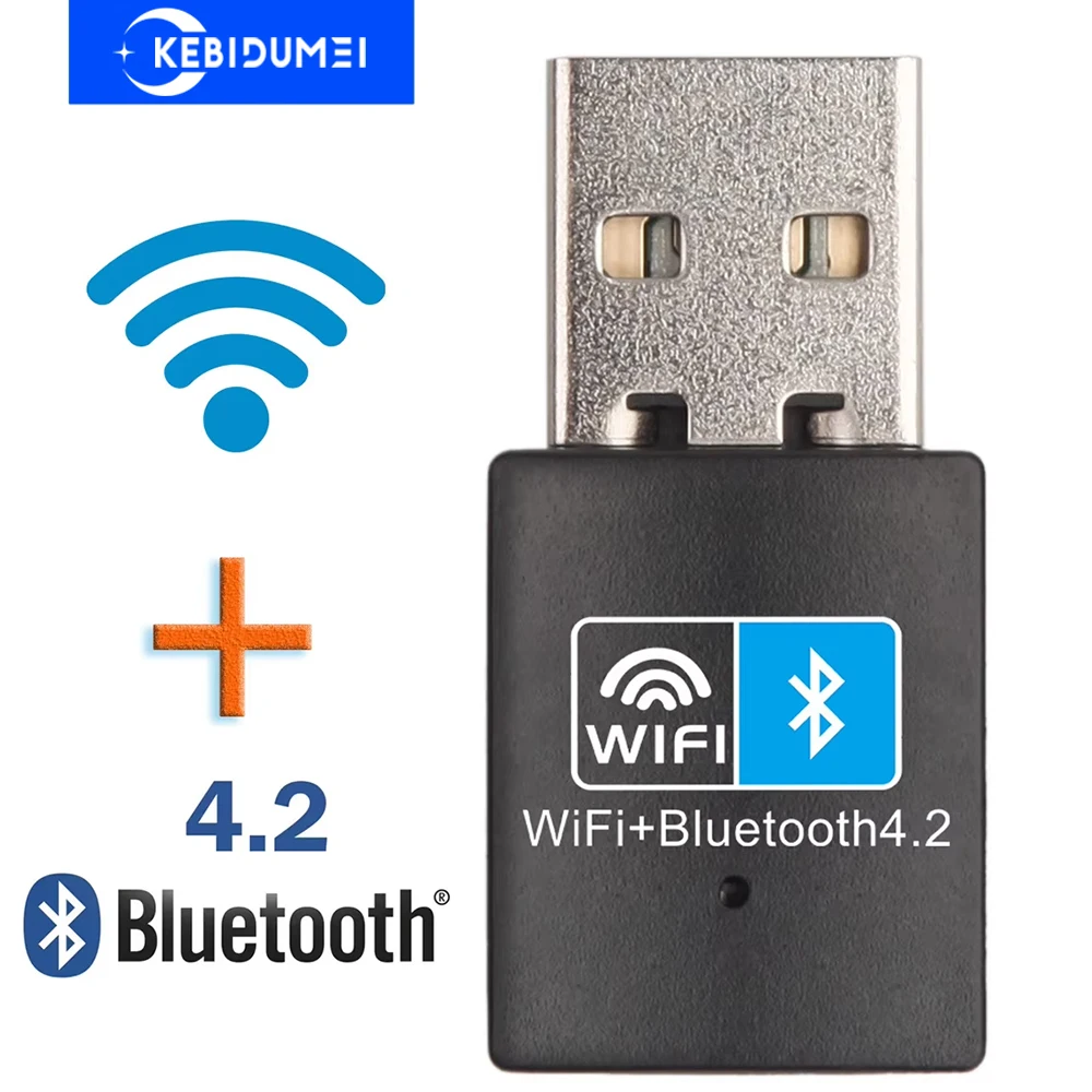 150 Мбит/с USB-адаптер Wi-Fi Bluetooth 4,2 Беспроводная сетевая карта USB-ключ 2,4G Беспроводной Wlan-приемник для ПК Настольный ноутбук
