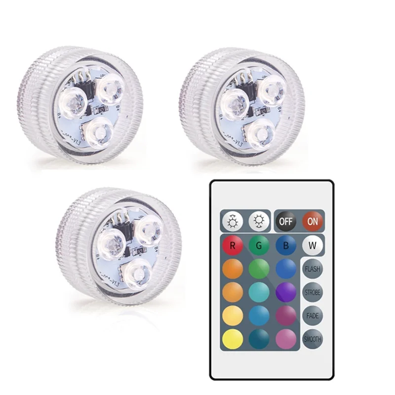 Капсульные фонари ABUI-LED для Ninja Slushi FS301/FS300, 16 цветов и 4 режима и без установки, водонепроницаемый светильник RGB, 3 шт. в упаковке