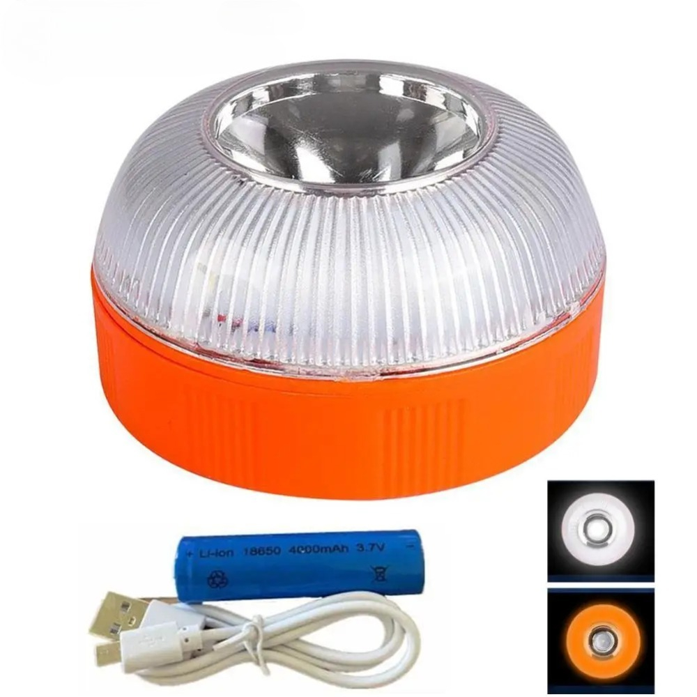 Rechargeable V16 Explosion Flashing Light LED Emergency Help Flash Light Magnetic Induction Strobe Flashing Warning Light