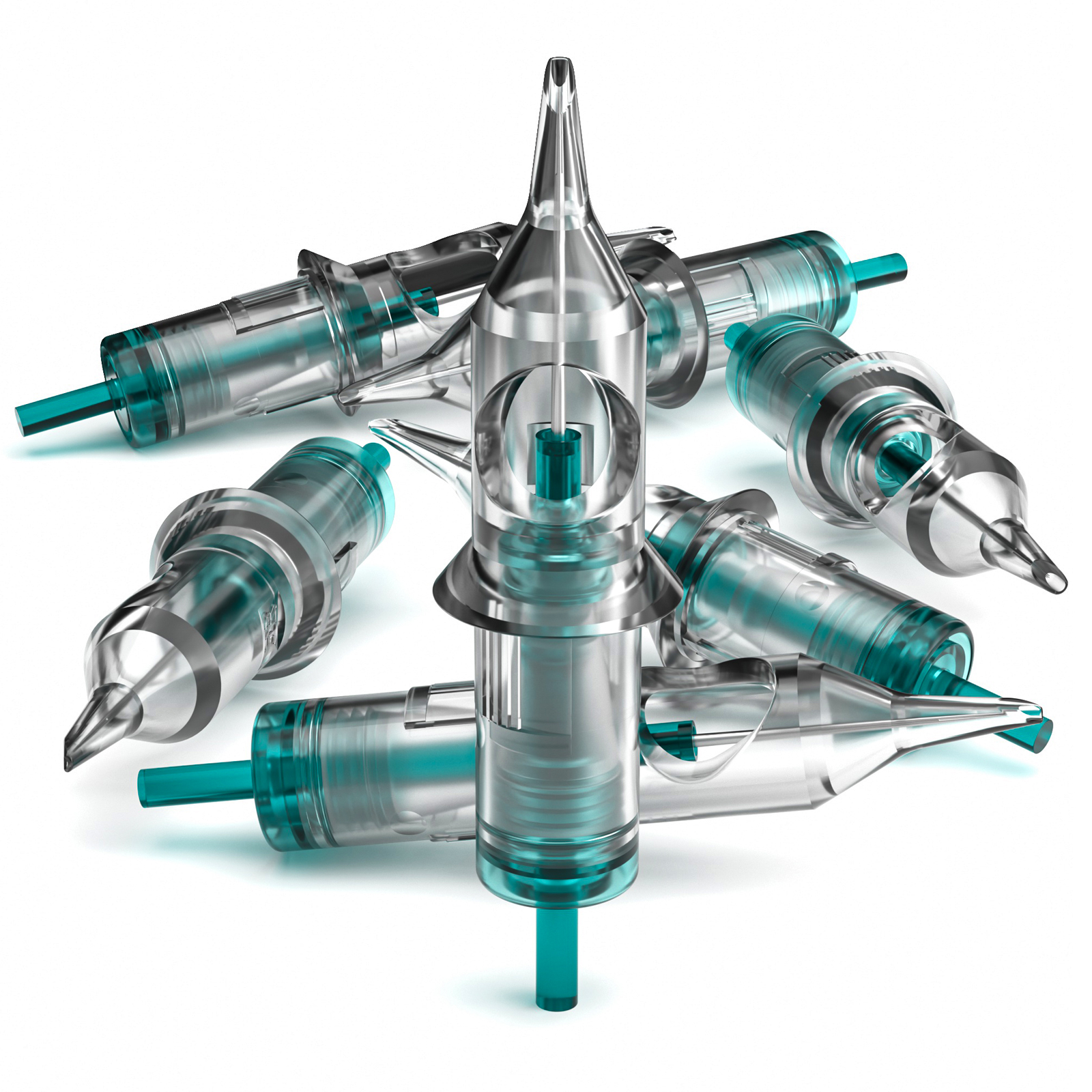 STIGMA 50 Uds cartucho de aguja de tatuaje de alta calidad RL 0,3/0,35 MM azul desechable profesional esterilizado suministro de tatuaje de seguridad