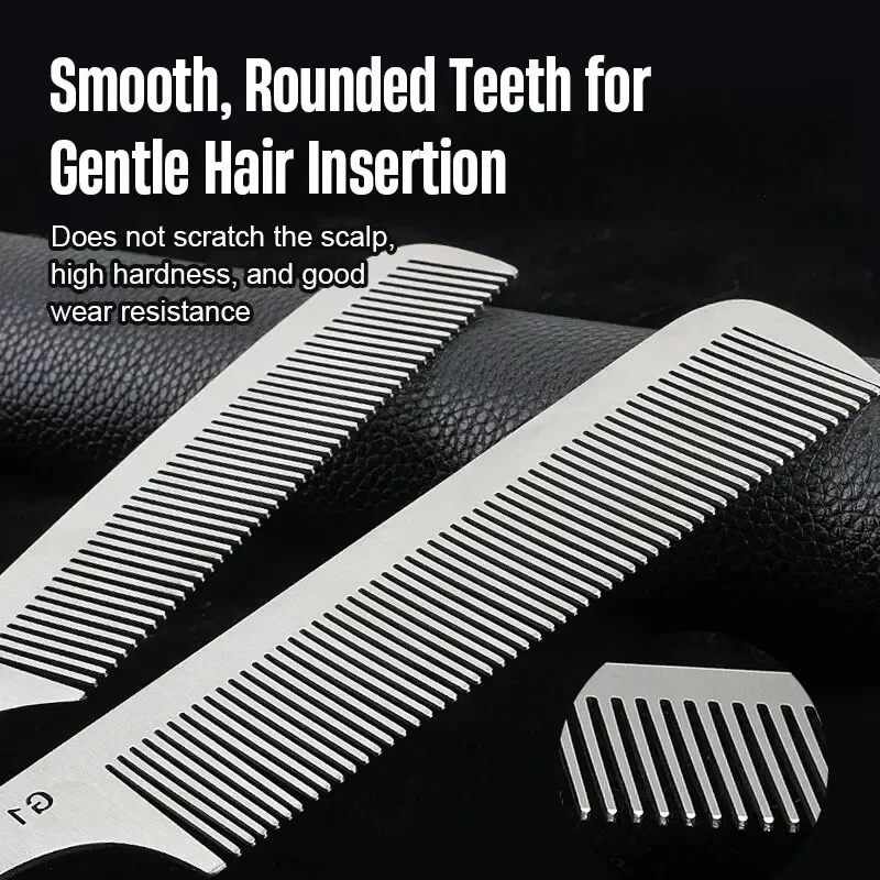 Barber Professionelle Edelstahl Frauen Friseur Kamm Anti-statische männer Haarschnitt Clipper Ultra-dünne Kamm Salon Styling Werkzeug