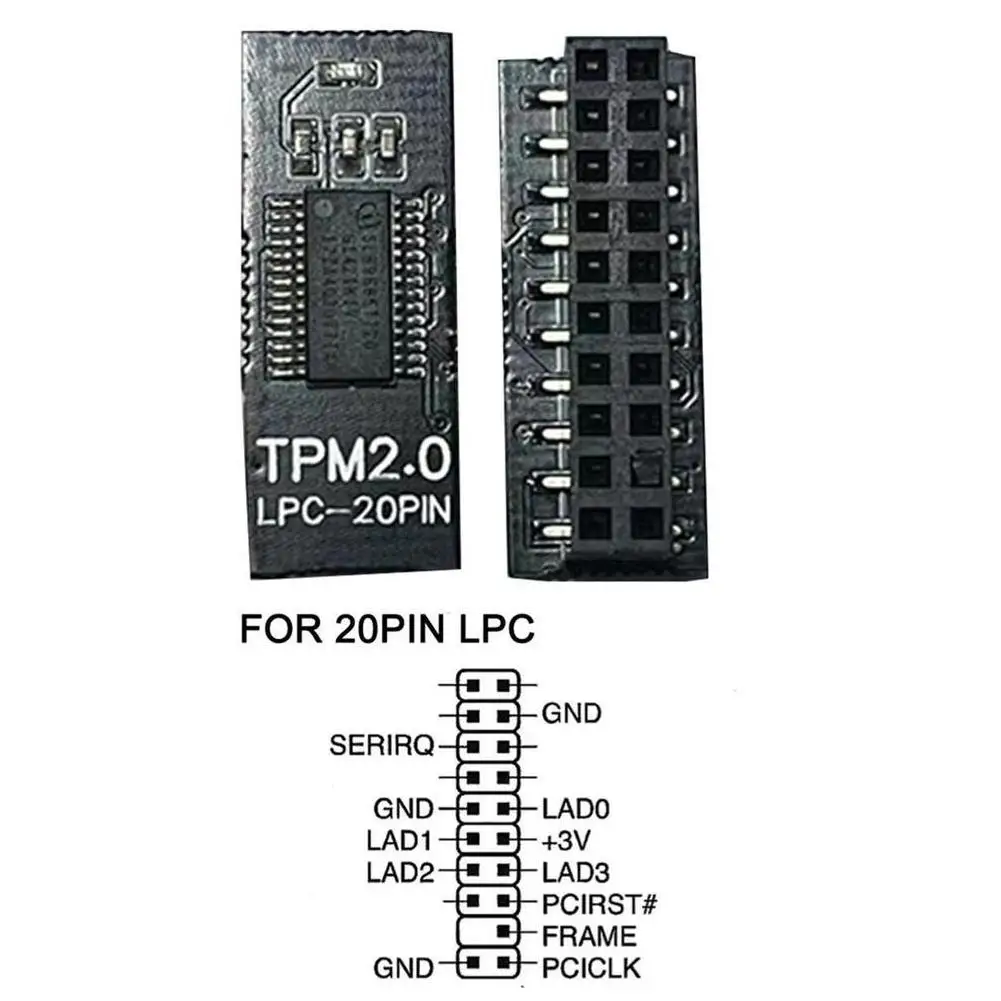 Módulo de seguridad TPM2.0 con interfaz LPC MSI de 14 pines compatible con placas base multimarcas 12 14 18 pines de 20-1 pines