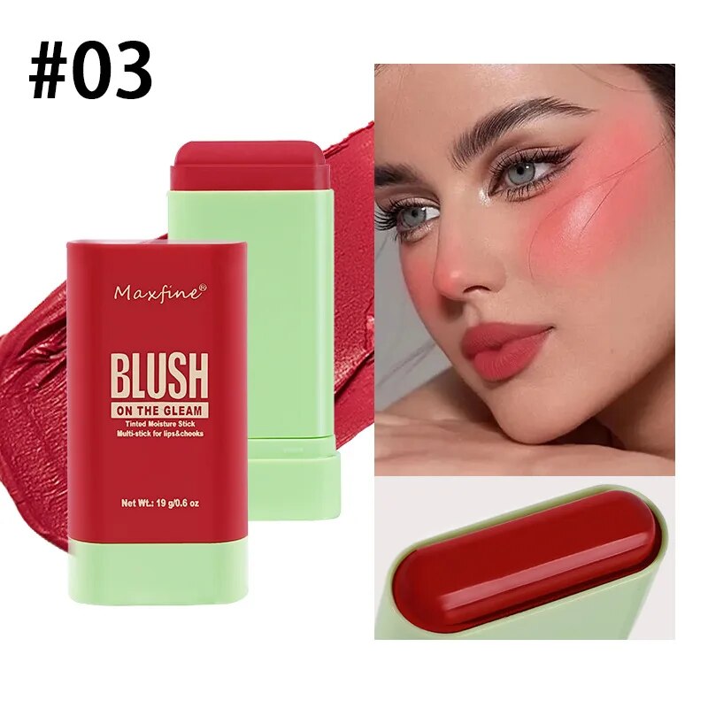 Long Lasting Matte Blush Stick, altamente pigmentado, suave, não desbotamento, presentes leves