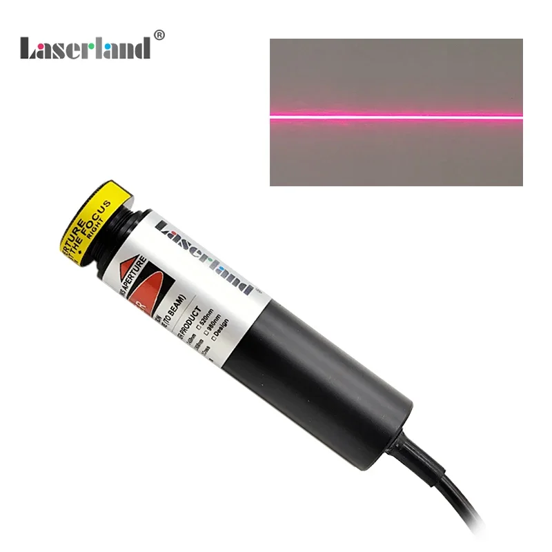 Módulo láser de línea roja, marcador localizador de proyector enfocable para tela, corte de madera, alineación de aserras