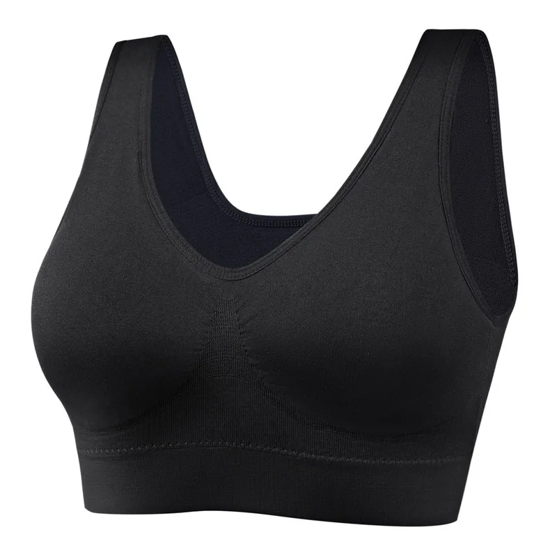 กีฬา Bra Push Up ไร้สาย PLUS ขนาด Bras Double Layer โยคะปรับฟิตเนสชุดชั้นใน