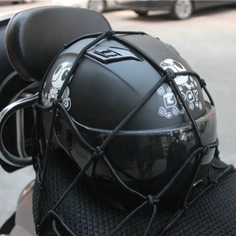 Red para equipaje de motocicleta, 6 ganchos para sujetar el tanque de combustible, malla para equipaje, Bungee Web, color negro, estilo para coche, 1 ud.
