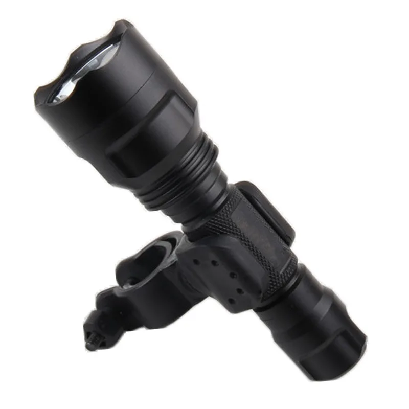 Soporte de luz giratorio de 360 grados para bicicleta de montaña y carretera, soporte para linterna LED, soporte Universal para linterna, Clip de luz delantera