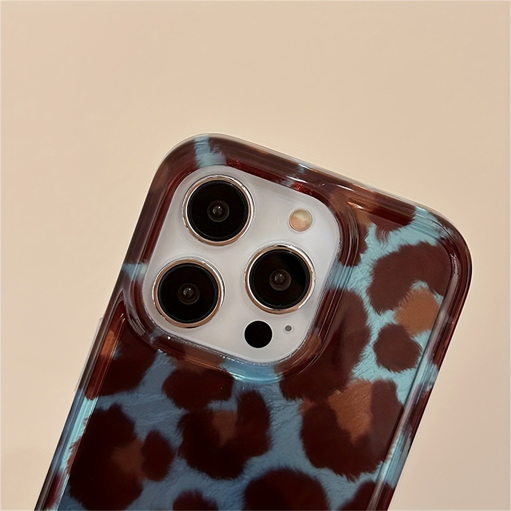 Simple Fashion Smudge Leopard Print Soft Phone Case For iPhone 15 Cases iPhone 16 Pro Max 14 13 12 11 XS X XR 7 8 Plus 16 Cover