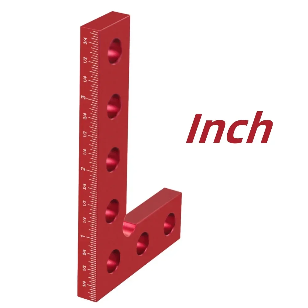 MM/Inch Woodworking 90 Degree Precision Square Edge Marking Tool, Aluminum Carpentry Pocket Marking Square Right Angle Ruler