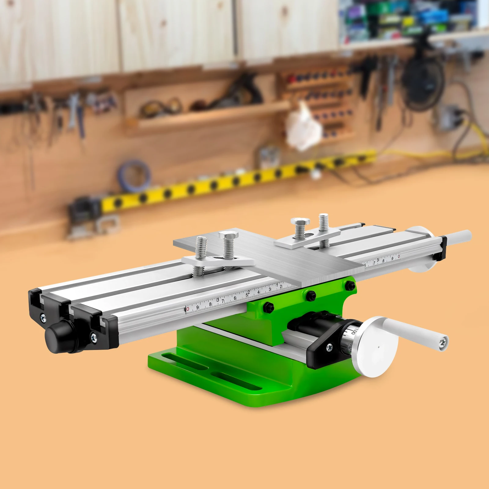 Precision Milling Table – Aluminum Alloy, Adjustable Slides, Stable For Small Equipment For DIY, Machining Projects