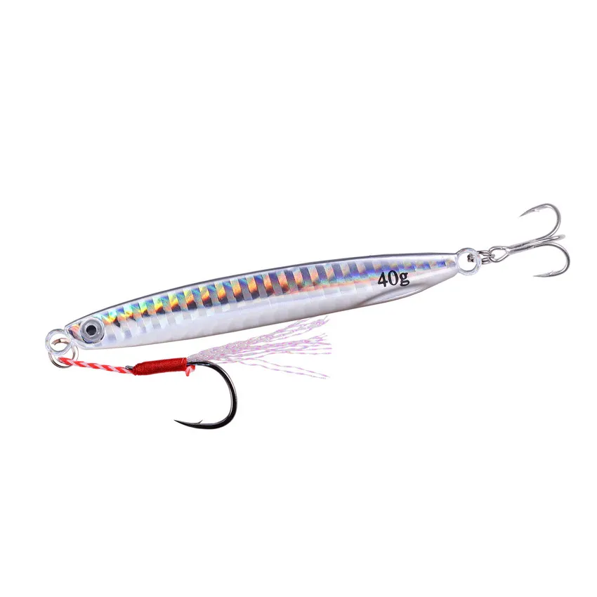 Jig Shore Jigging Colher Casting Drag 7G 10G 14G 17G 21G 30G 40G SeaBass Isca Artificial Isca Equipamento de Pesca