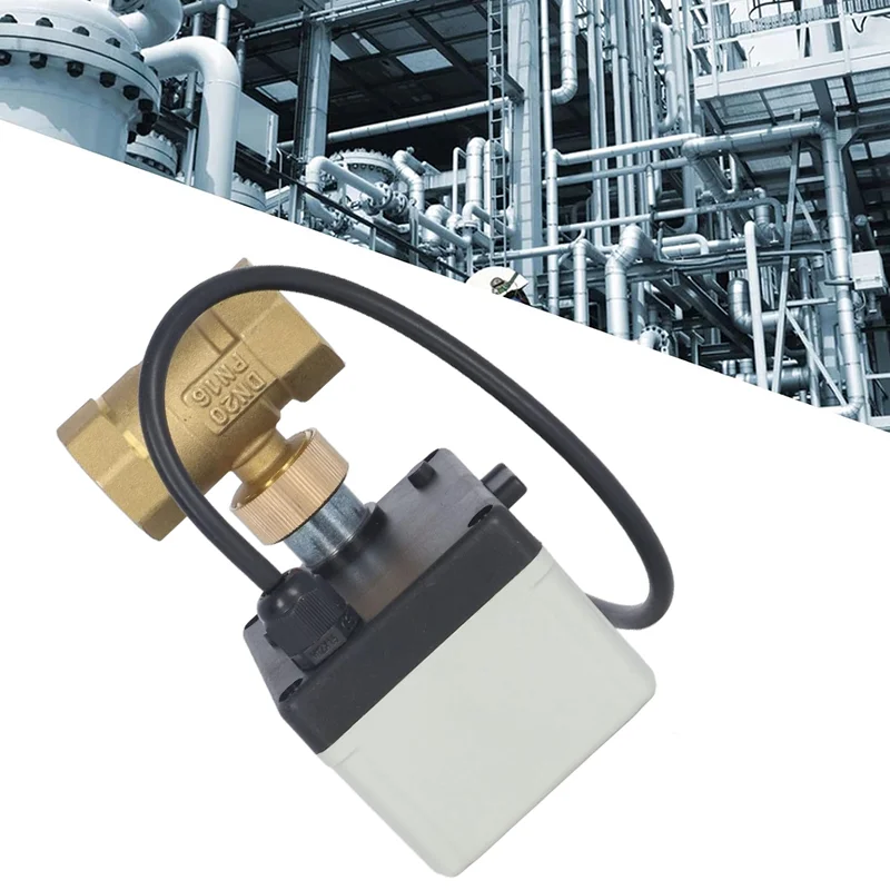 บอลวาล์วมอเตอร์ทองเหลือง 3 สาย 2 ควบคุมไฟฟ้า Actuator AC220V 3 วิธี/2 Way DN15 DN20 DN25 DN32 DN40 พร้อมสวิตช์ด้วยตนเอง