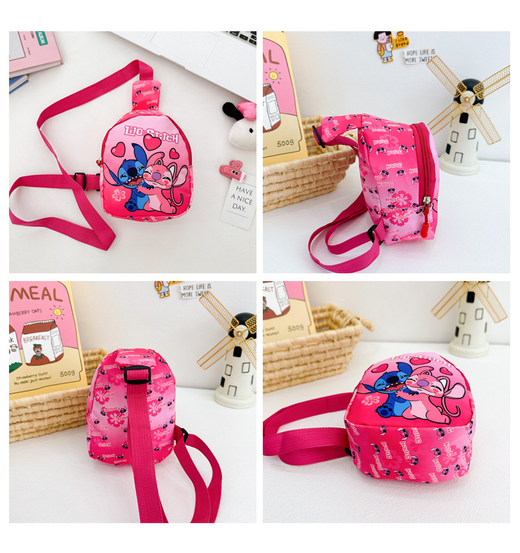 Bolso de pecho de dibujos animados de Disney para niños, bandolera de moda, bolsa de almacenamiento de cintura bonita, monedero con cremallera, regalos para niños