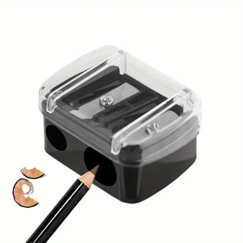 1PC temperamatite doppio foro matita per trucco temperamatite automatico multiuso per materiale scolastico e per ufficio