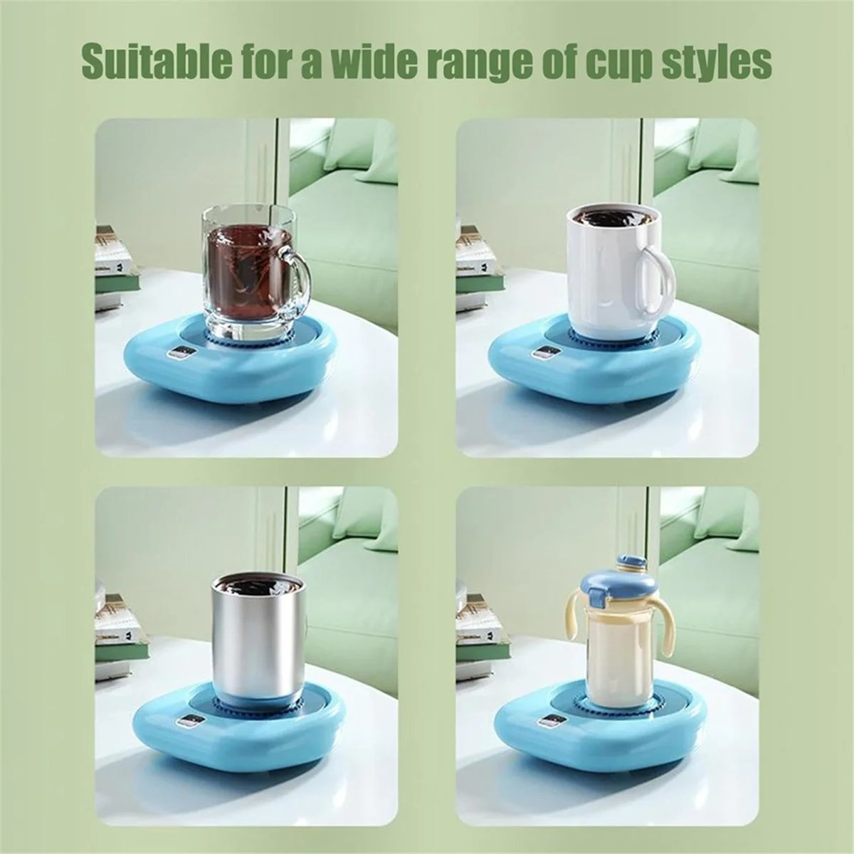 A72P USB แก้วกาแฟกวนจานรองอัตโนมัติกวนและ Quick Chill สําหรับ Home และ Office แบบพกพาอัตโนมัติกวน Pad C