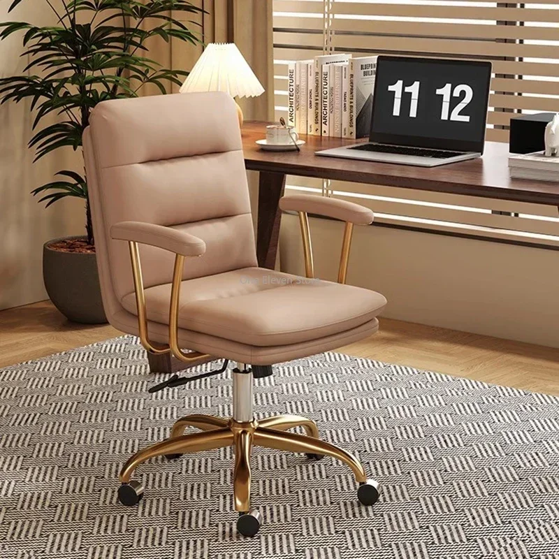Cadeira de escritório de couro sem peso confortável relaxante individual reclinável chaise design pessoa jogos sillas de oficina rotativa