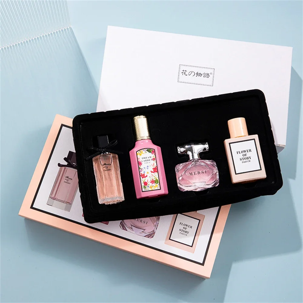 Hohe Qualität Frauen Parfüm 110ML Geschenk Box Vier Stück Set Eau De Parfum Blumen Duft Anhaltende Duft Parfüme Mujer originales
