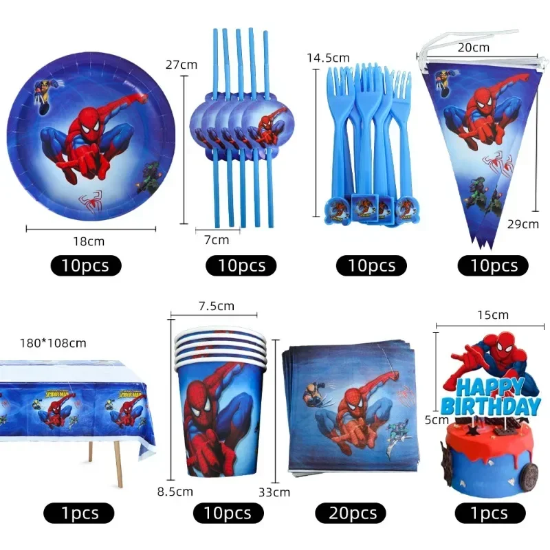 Spider Man themed birthday paper cups popcorn boxes candy boxes party decorations tableware supplies